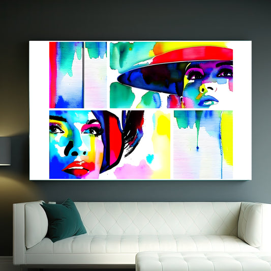Colorful Art _Chic Women Wall Art Print