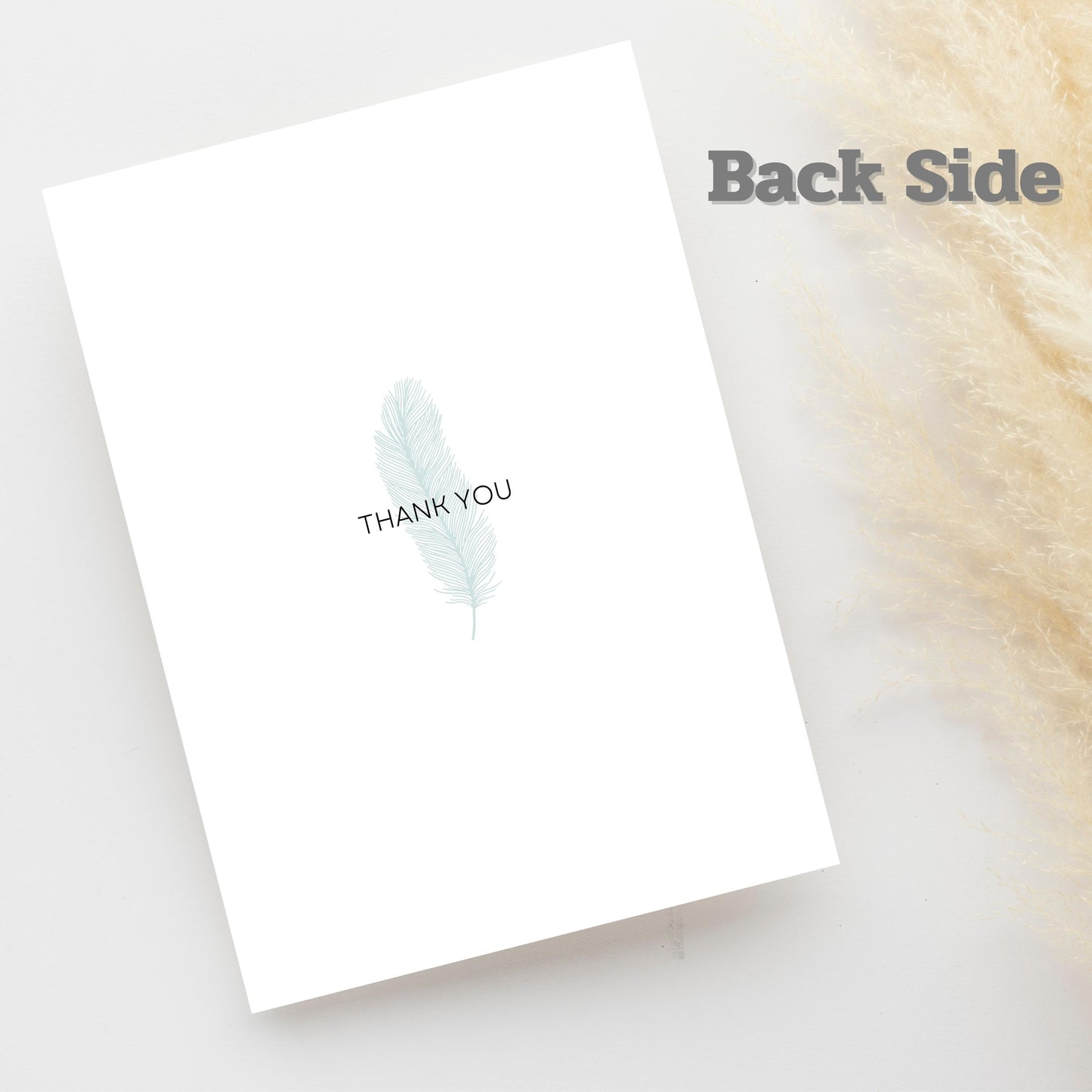 Thank You Printable Card Vol.3, card size 5"x7", print on 8.5"x11" paper size